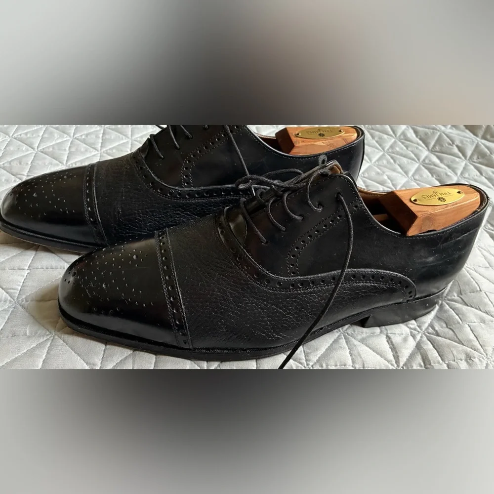 Wing-Tip Oxfords Florsheim Imperial 9EEE OTAVIO Mid-Town Cap Toe 2-Tone Shoes! - Picture 2 of 16